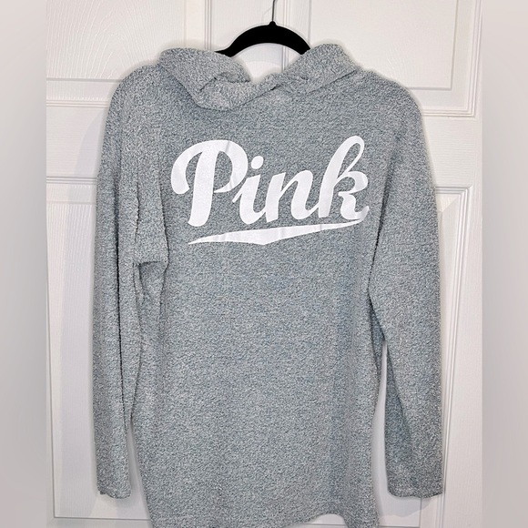 Victoria's Secret PINK Hoodie - Terry Cloth Pullover w/ Logo - Sz. Medium - Picture 2 of 8